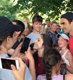 Federer presenetil Newyorčane s treningom na javnem igrišču