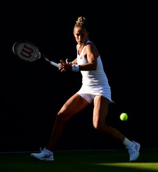 Polona Hercog v glavni del turnirja serije WTA v Devonshire Parku