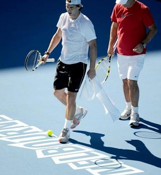 FOTO! Rafael Nadal in Novak Djokovič trenirala skupaj v Melbournu!