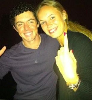 FOTO! Caroline Wozniacki in Rory McIlroy skupaj proslavila št. 1 in št. 2!