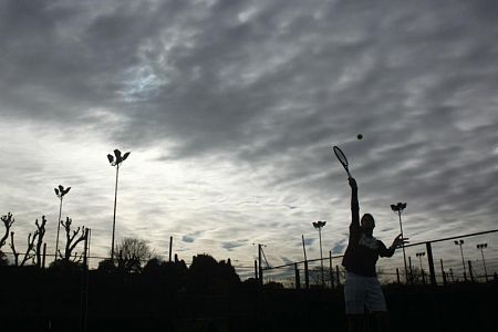 VIDEO! Juan Martin del Potro je prvič po operaciji preizkusil dvoročni 