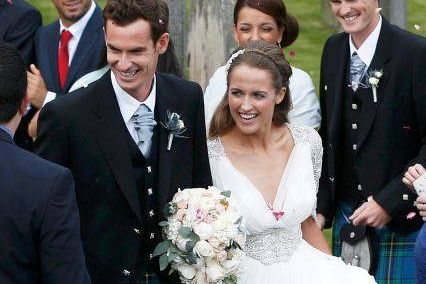 FOTO: V Dunblanu sta se poročila Andy Murray in Kim Sears!