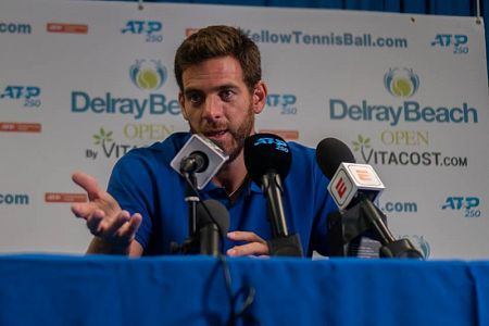 Del Potro prehiteval dogodke in spet plačal davek