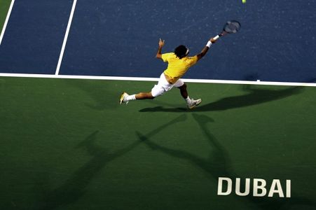 Federer blizu šestemu finalu v Dubaju; Đoković dočakal Berdycha