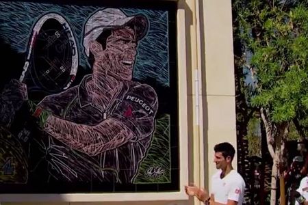 VIDEO! Novak Djokovič odkril mural v Indian Wellsu!