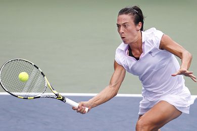 VIDEO! Tudi Francesca Schiavone zna udariti med nogami!